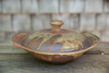 Load image into Gallery viewer, Lidded Serving Dish with Side Flare Handles in Rust