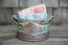 Load image into Gallery viewer, Oval Crock with Handles in Turquoise