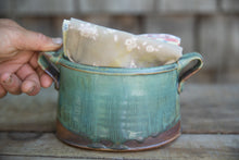 Load image into Gallery viewer, Oval Crock with Handles in Turquoise