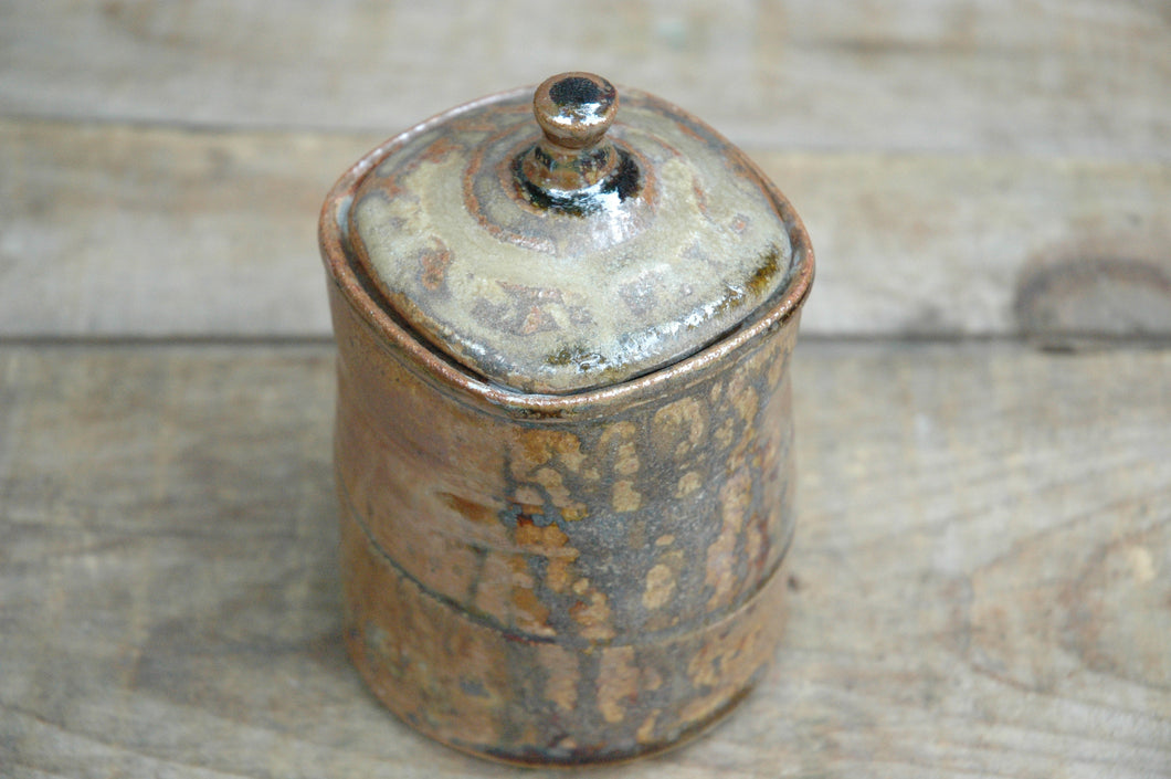 Lidded Jar, Wood Fired