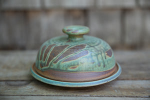 Dome Butter or Cheese Dish in Turquoise