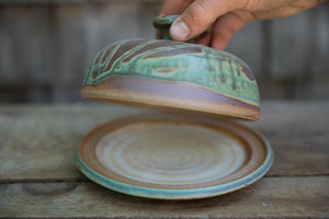 Dome Butter or Cheese Dish in Turquoise