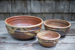 Nesting Bowl Set in Rust, 3 Pc.