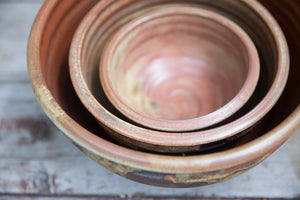 Nesting Bowl Set in Rust, 3 Pc.