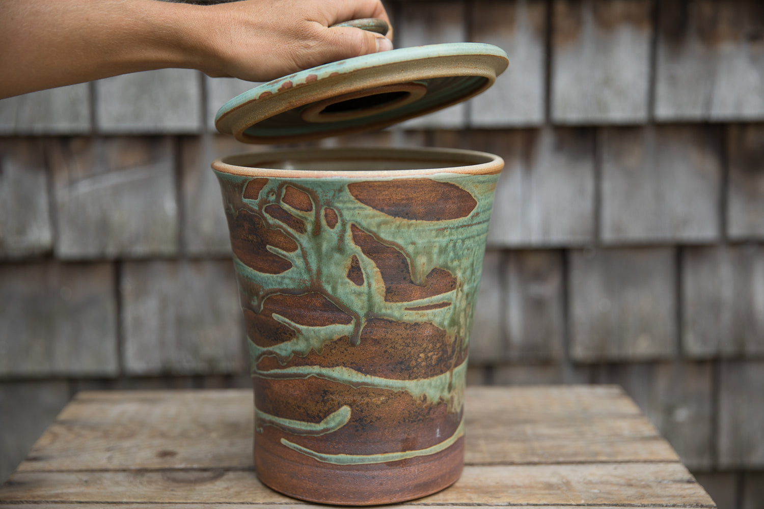 Ceramic Floral – 3 Qt. - Compost Keeper