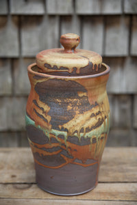 Fermentation Crock in Rust and Turquoise
